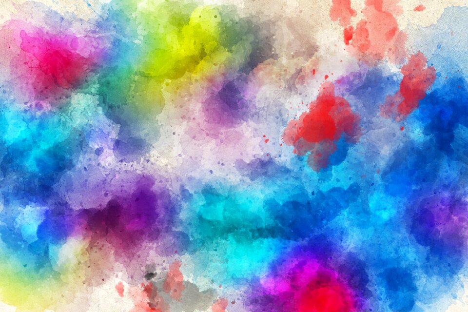 Watercolor vintage colorful