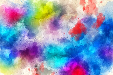 Watercolor vintage colorful