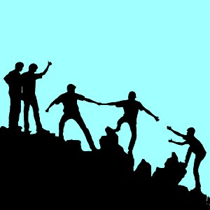 Teamwork people rock's