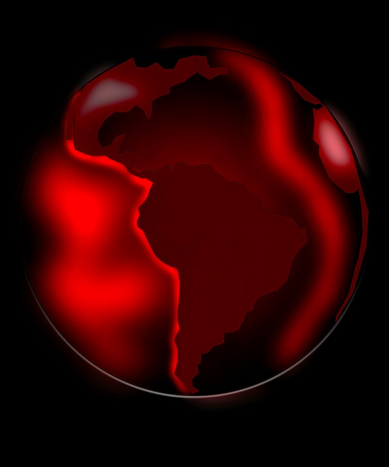 South america latin america globe