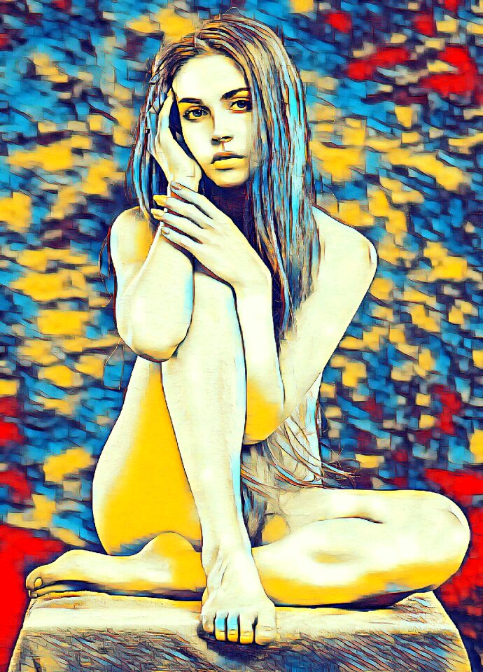 Naked art popart