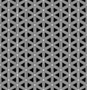Black and white triangular grid