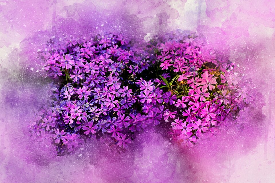Abstract nature watercolor