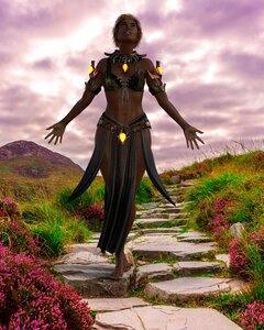 Witch magic black woman