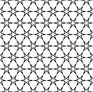 Modern black and white hexagram