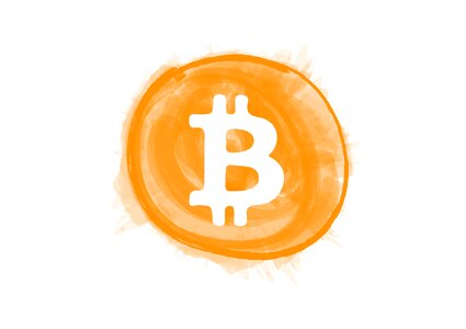 Watercolor bitcoin coin Free illustrations