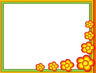 Frame flower paper
