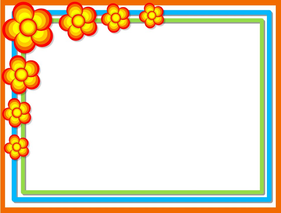 Frame flower paper