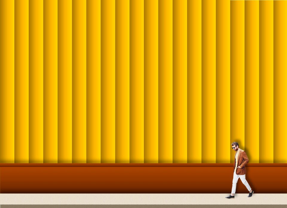 Side man walk