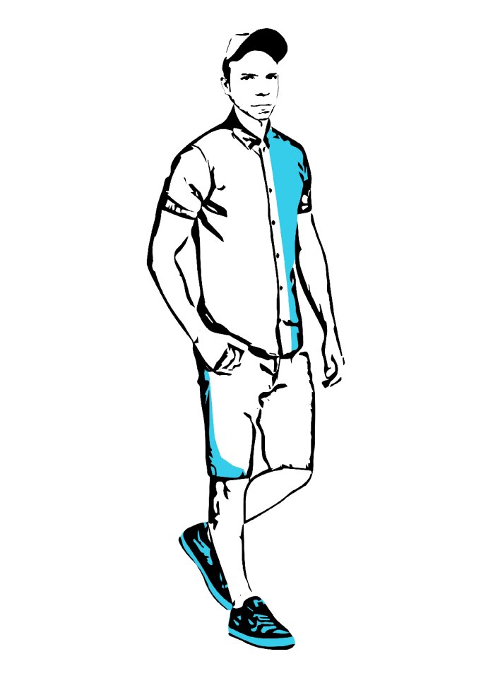 Human illustration graphic design