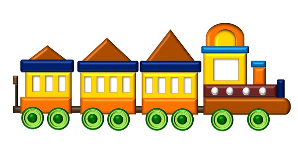 Cartoon train travel vehicle