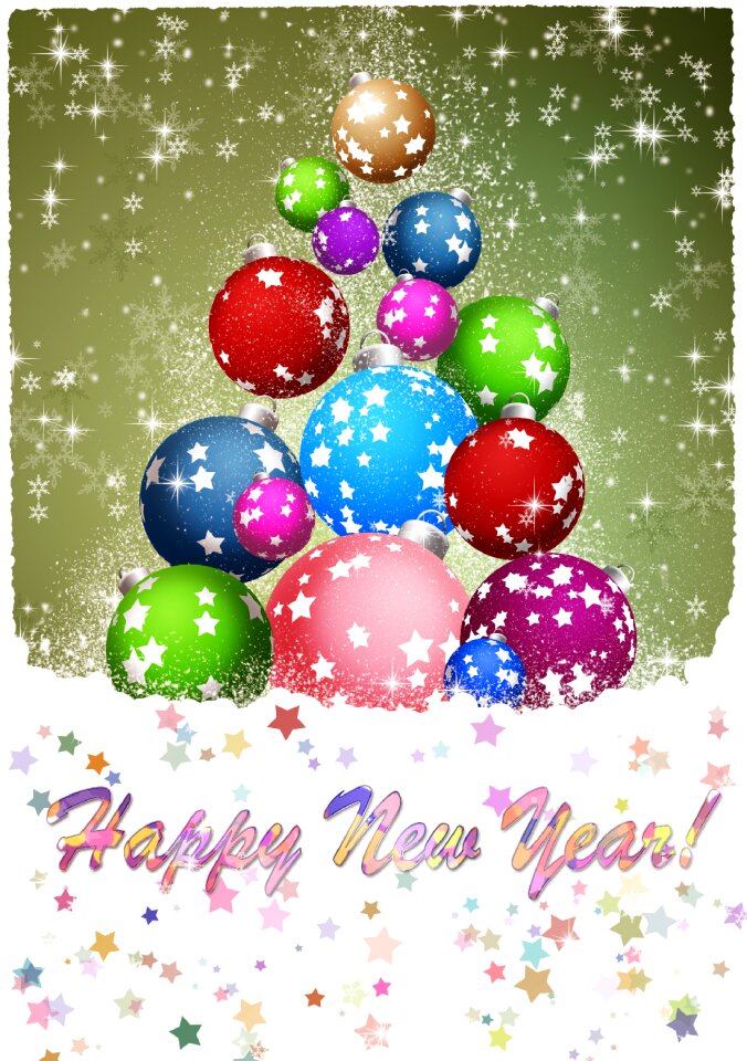 Postcard background balls