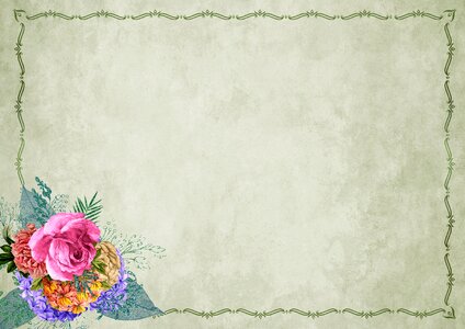 Vintage bouquet scrapbooking