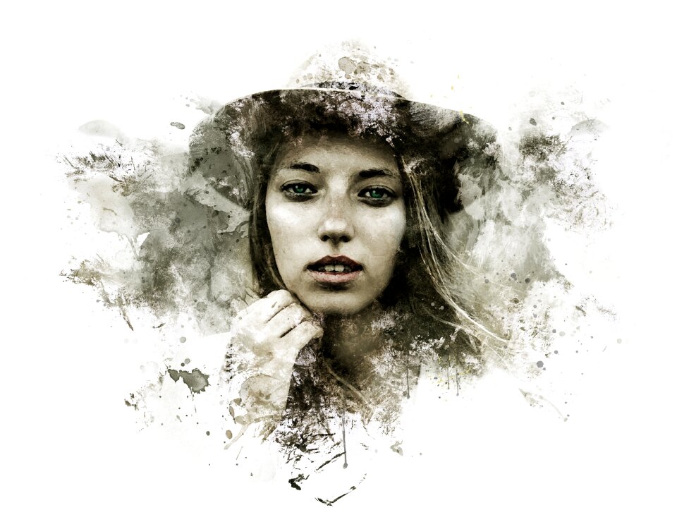 Young beauty ink