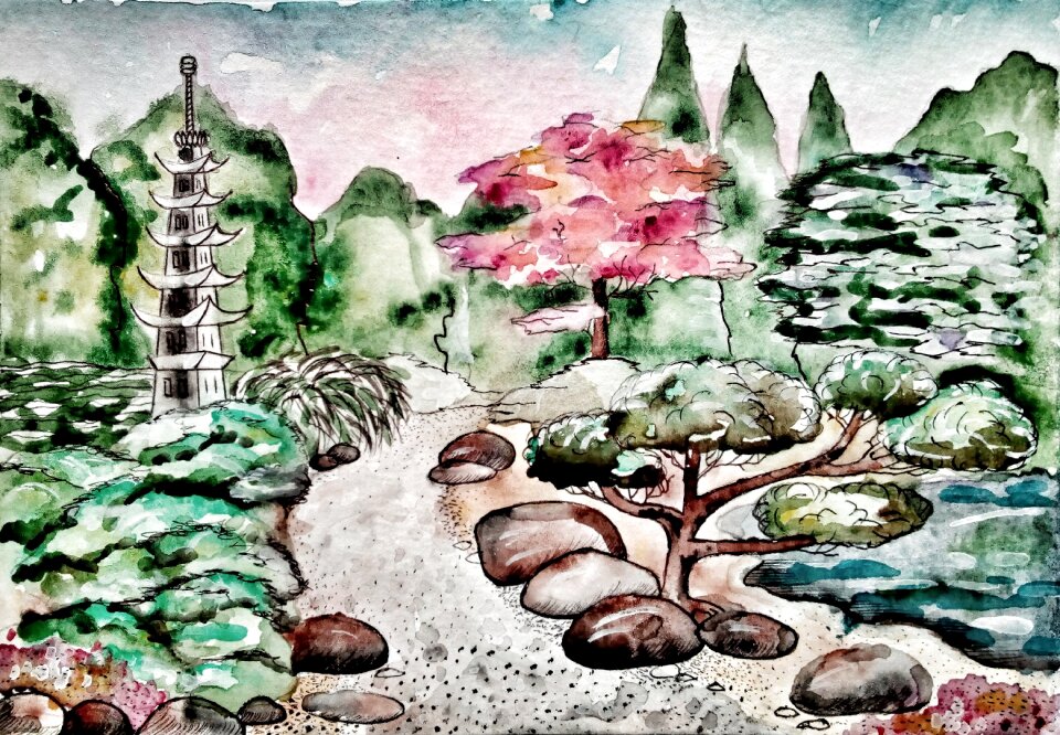 Water art illustration