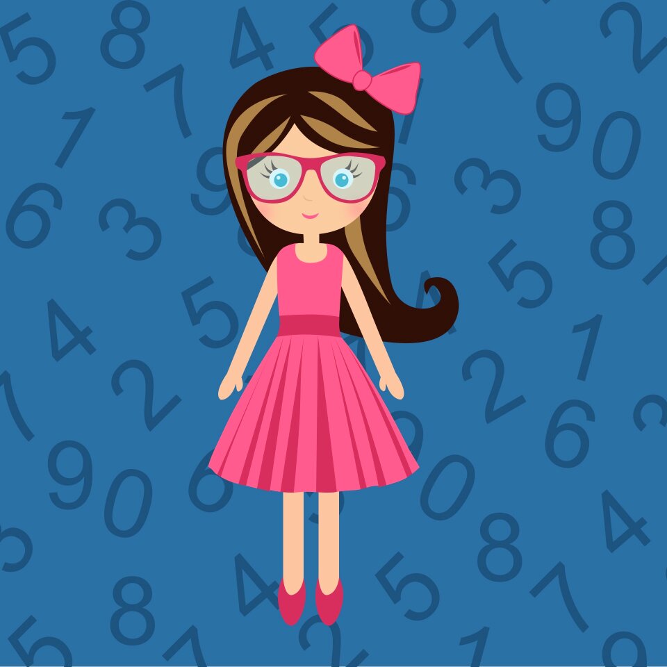 Counting the digits girl
