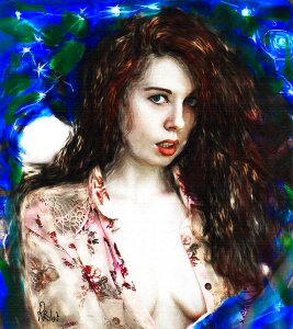 Fantasy art portrait painting Free illustrations