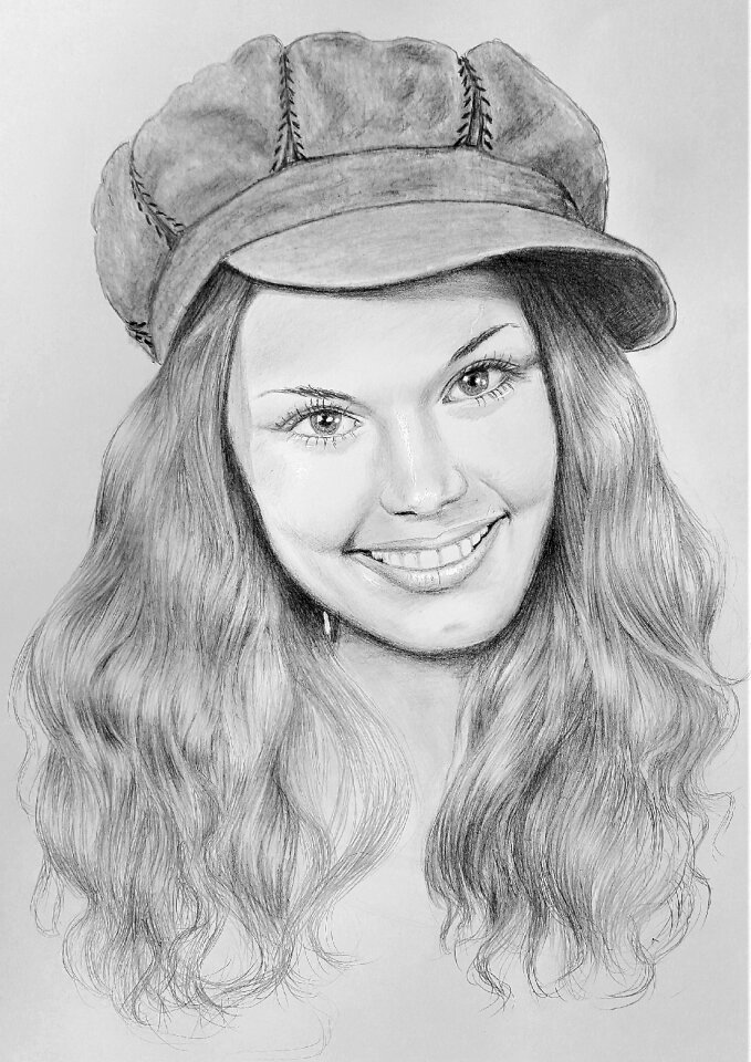Woman pretty graphite