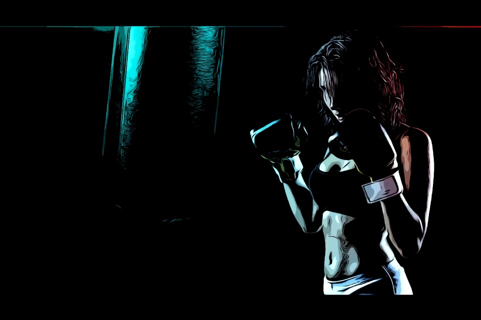 Fighter training strong