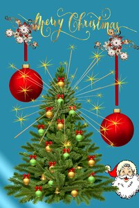 Christmas tree christmas cards cosy