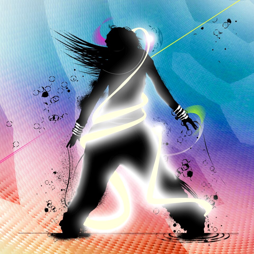 Colorful design girl