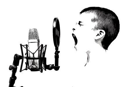 Young song singing