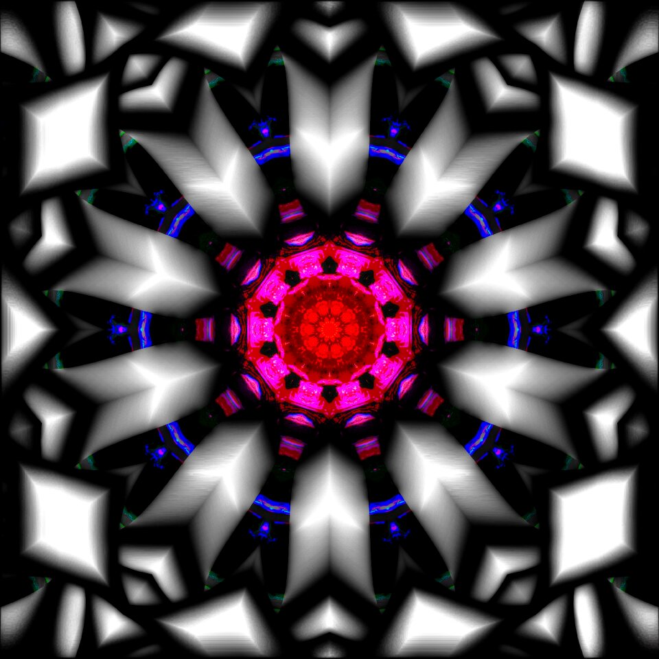 Kaleidoscopic geometry mandala