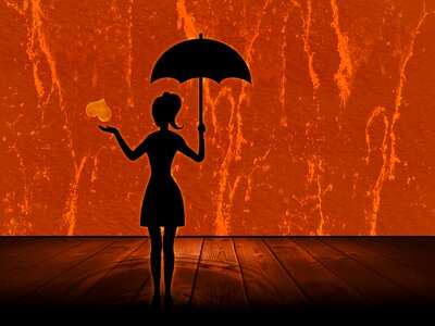 Under the rain design heart