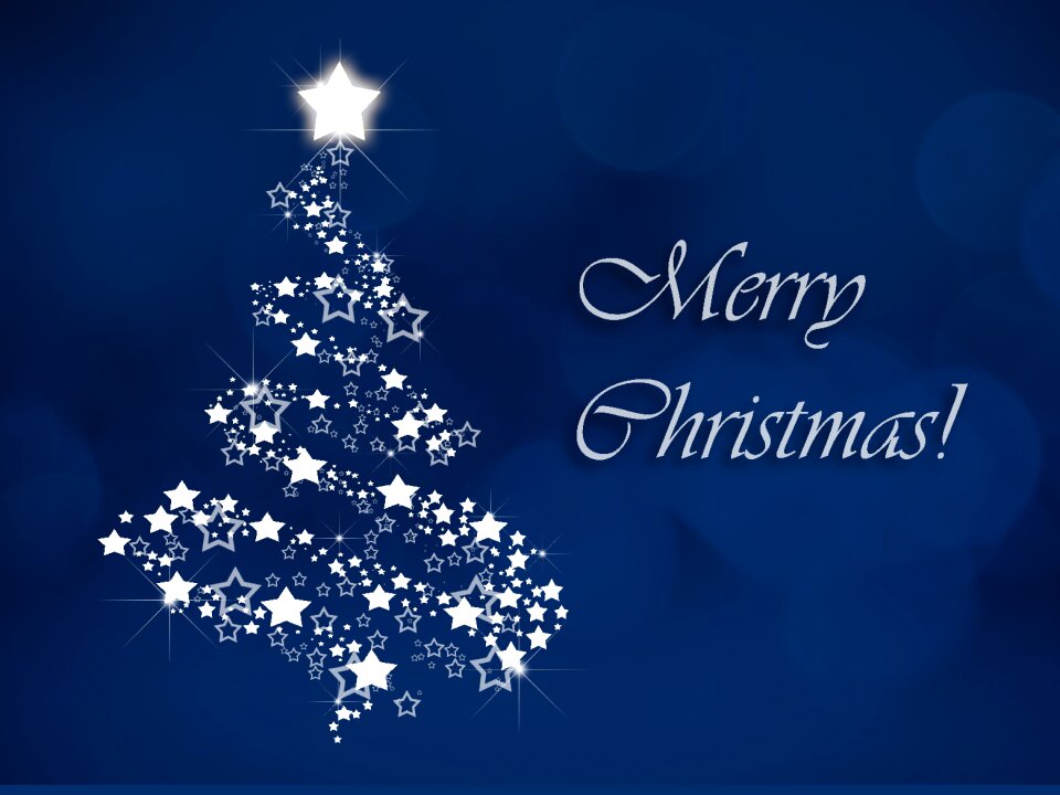 Congratulation blue background merry christmas card