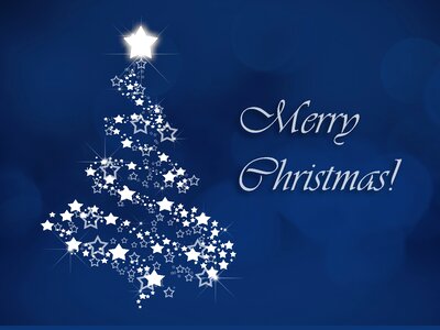 Congratulation blue background merry christmas card