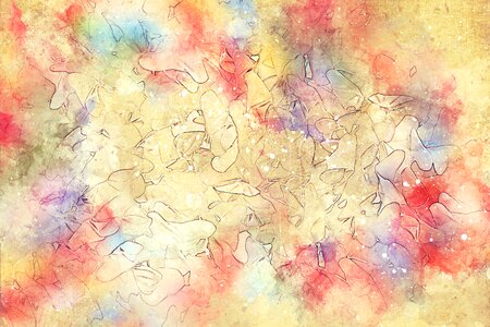 Watercolor vintage colorful