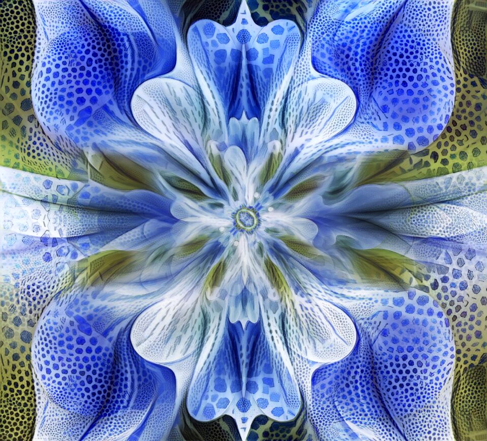 Futuristic blue pattern