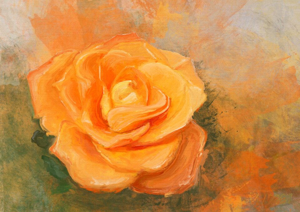 Painting floral flower