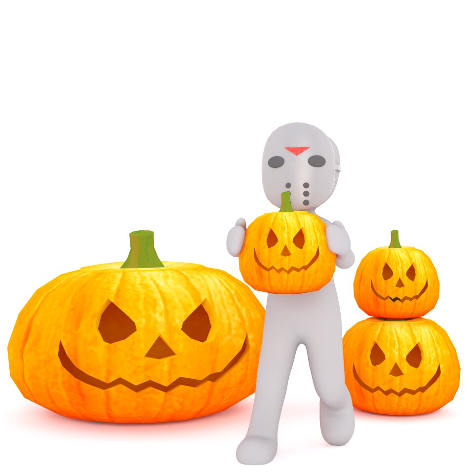 Pumpkin spooky figure