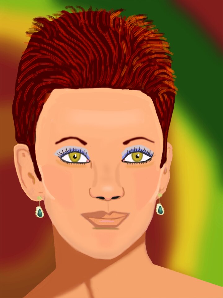 Green eyes model Free illustrations