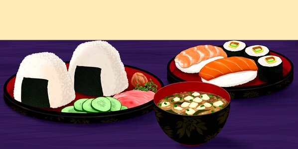 Soup rice ball Free illustrations