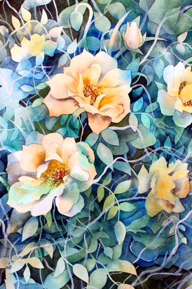Art painting roses