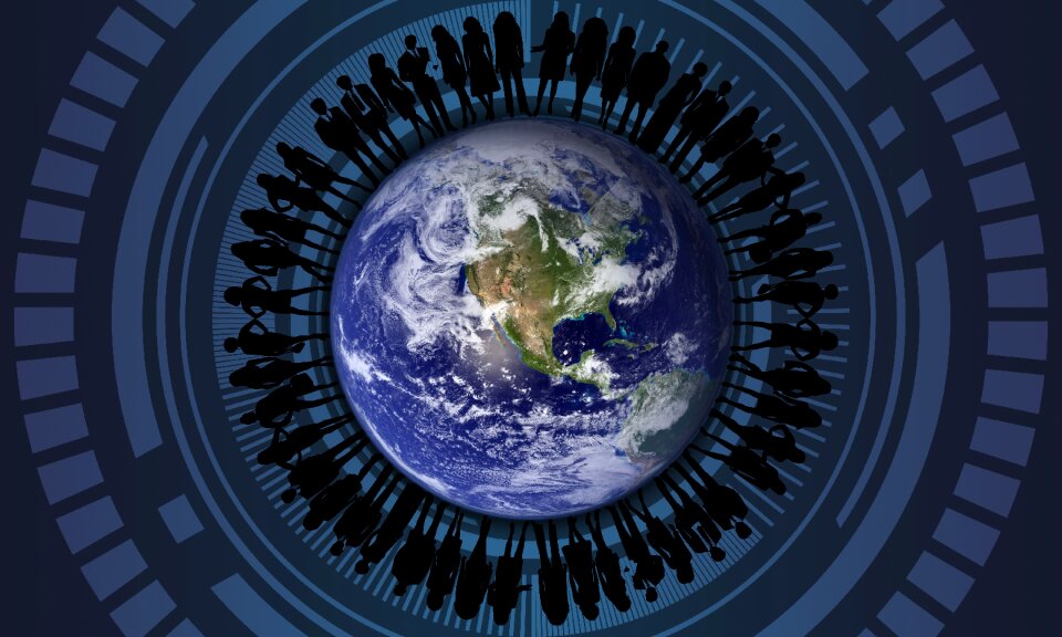 Connection togetherness one world