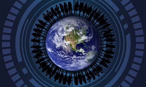 Connection togetherness one world