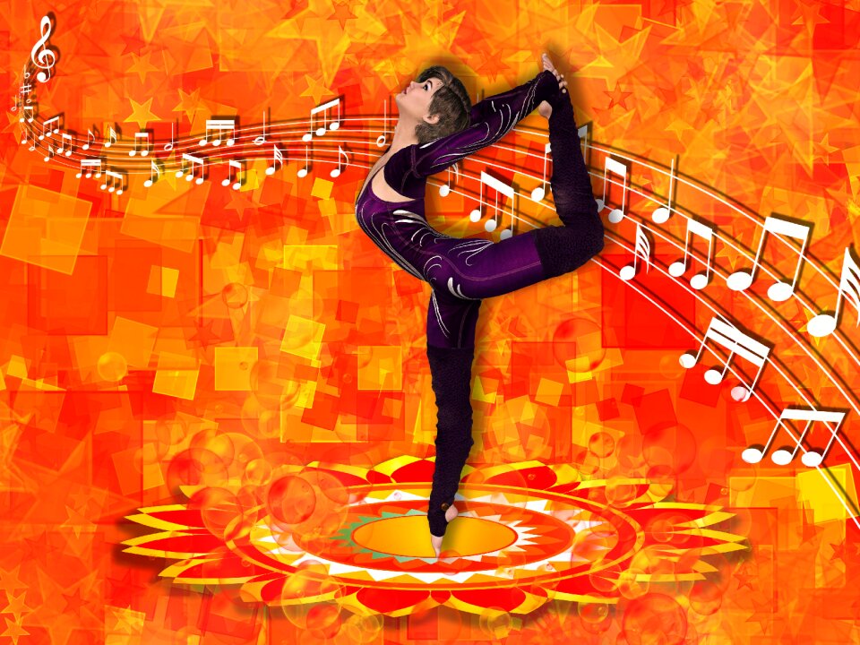 Woman dancing fantasy music