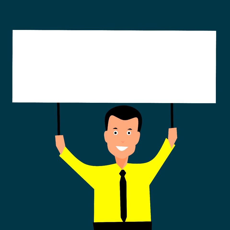 Man board holding