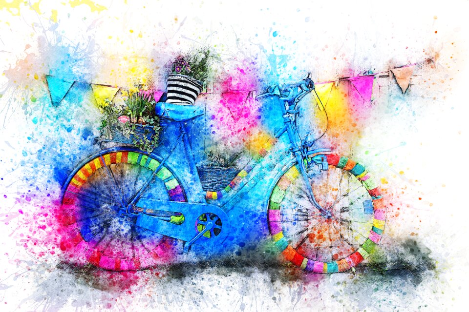 Abstract watercolor nature