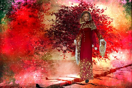 Color red costume