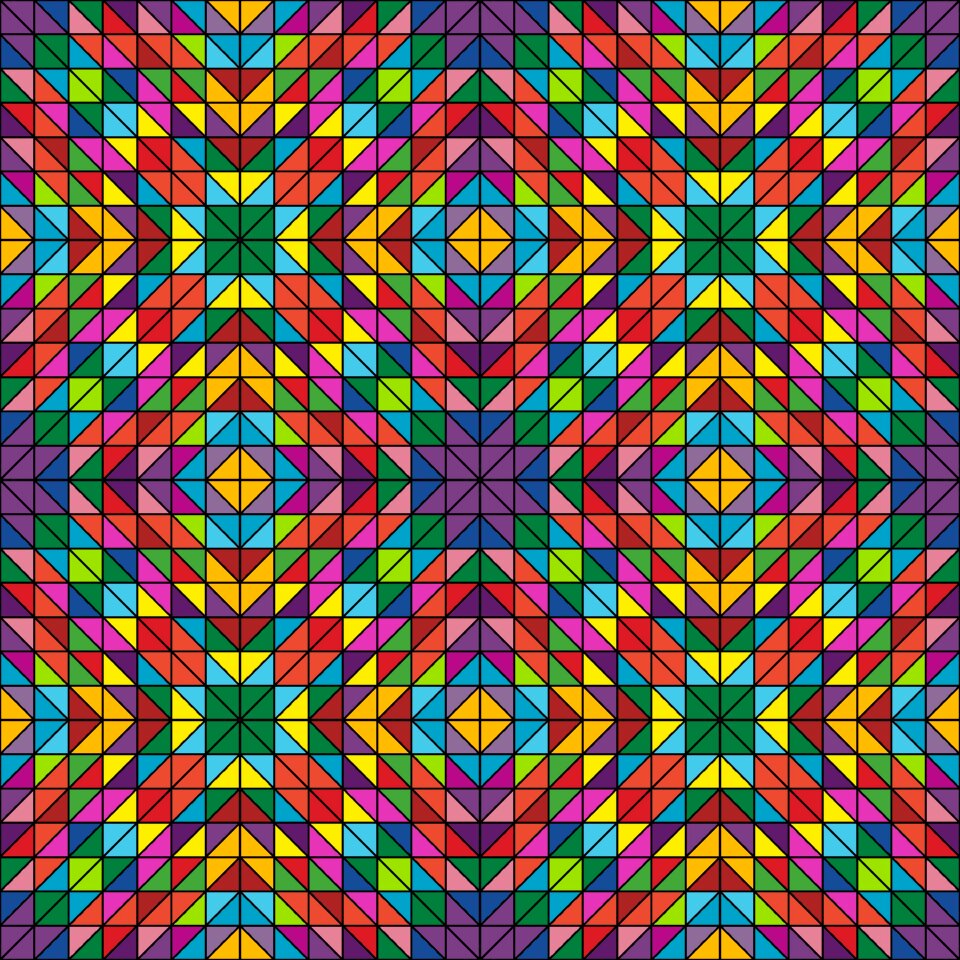 Triangle pattern kaleidoscope