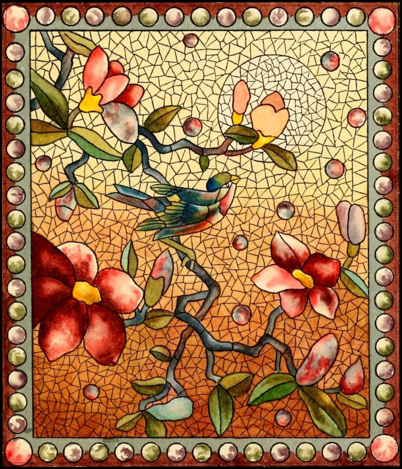 Vintage stained glass design