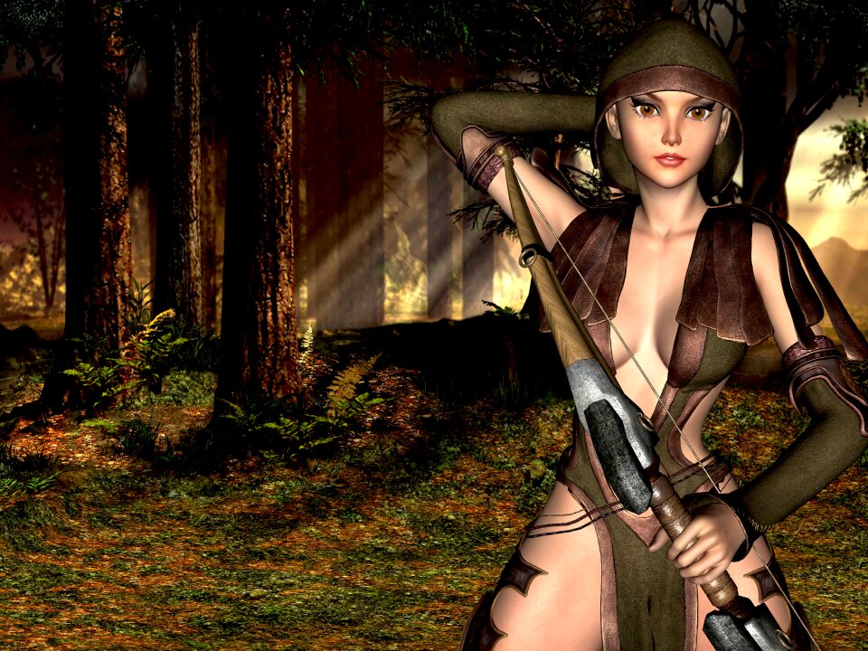 Attractive elf mystical