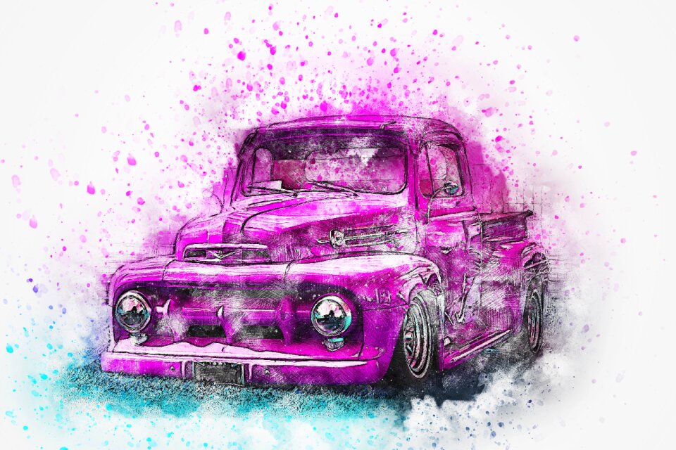 Art watercolor vintage