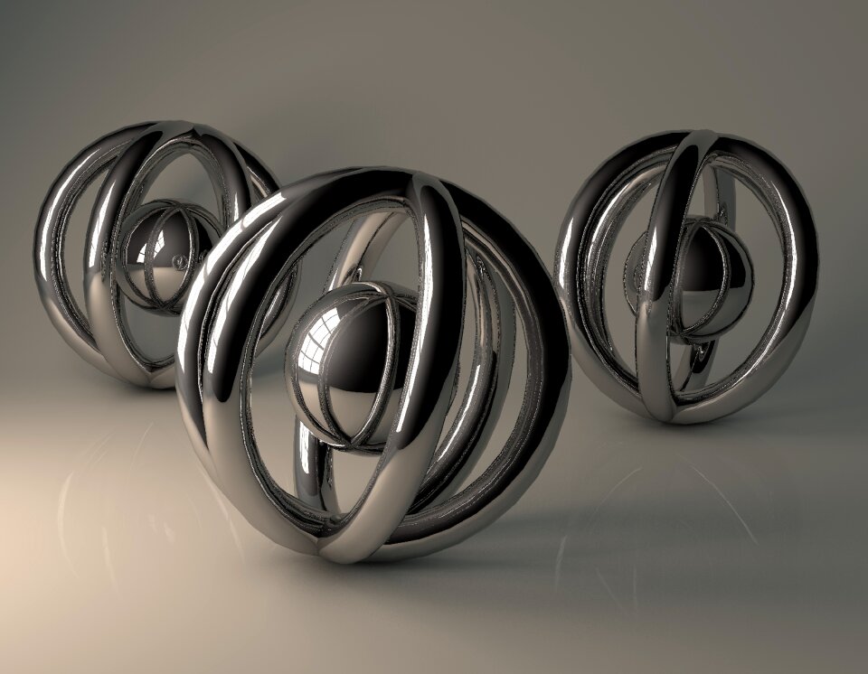 Metallic metal object art