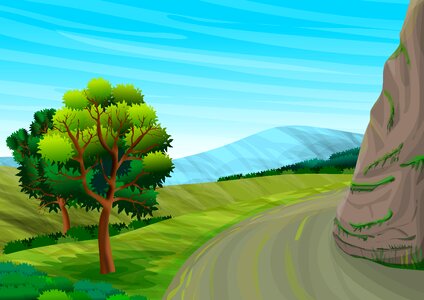 Hills panorama path