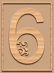 Wood digit background